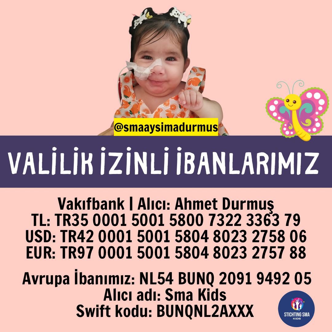 Aysima Durmuş Kimdir? Aysima Durmuş 09.02.2023 doğumlu sma tip 1 hastası bebeğimiz sma hastalığının en zor tipi ile mücadele veriyor. Babası Ahmet ve annesi Burçin Haymana Yenice köylüler. Bebeğimiz Ankara’da yaşıyor. Aysima Türkiye’deki hastalığı yavaşlatan Spinraza ilacının+