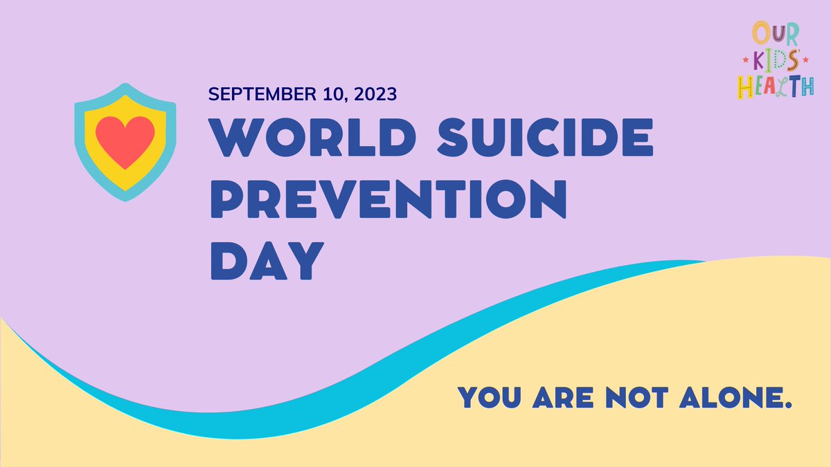 💙 In honor of #WorldSuicidePreventionDay, let's remember: If your child is expressing thoughts of suicide or self-harm, there is hope and help. 💪🏽

1️⃣ Talk to them calmly, listen, and explore their feelings. 
2️⃣Keep them safe by securing away potential dangers like sharp objects