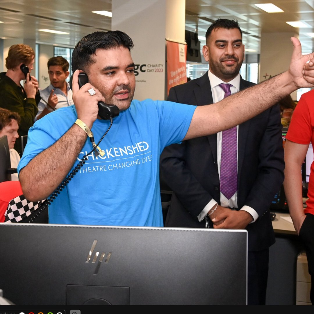Naughty Boy (aka legendary DJ Shahid Khan) made an appearance today at the #BGCCharityDay2023. @NaughtyBoyMusic is raising money for @CHICKENSHED_UK - a theatre company based in North London.