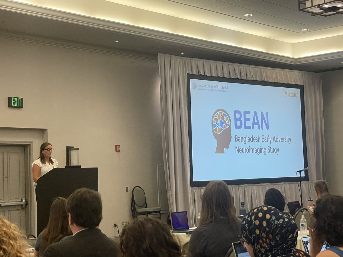 FIT_NGIn's tweet photo. The BEAN study - Bangladesh Early Adversity Neuroimaging Study (https://t.co/4vQVIdIPdI) - Eileen Sullivan providing wonderful insights into auditory statistical learning in two-year old Bangladeshi children monitored by fNIRS. #FITNG2023 https://t.co/ckE6neRgvg