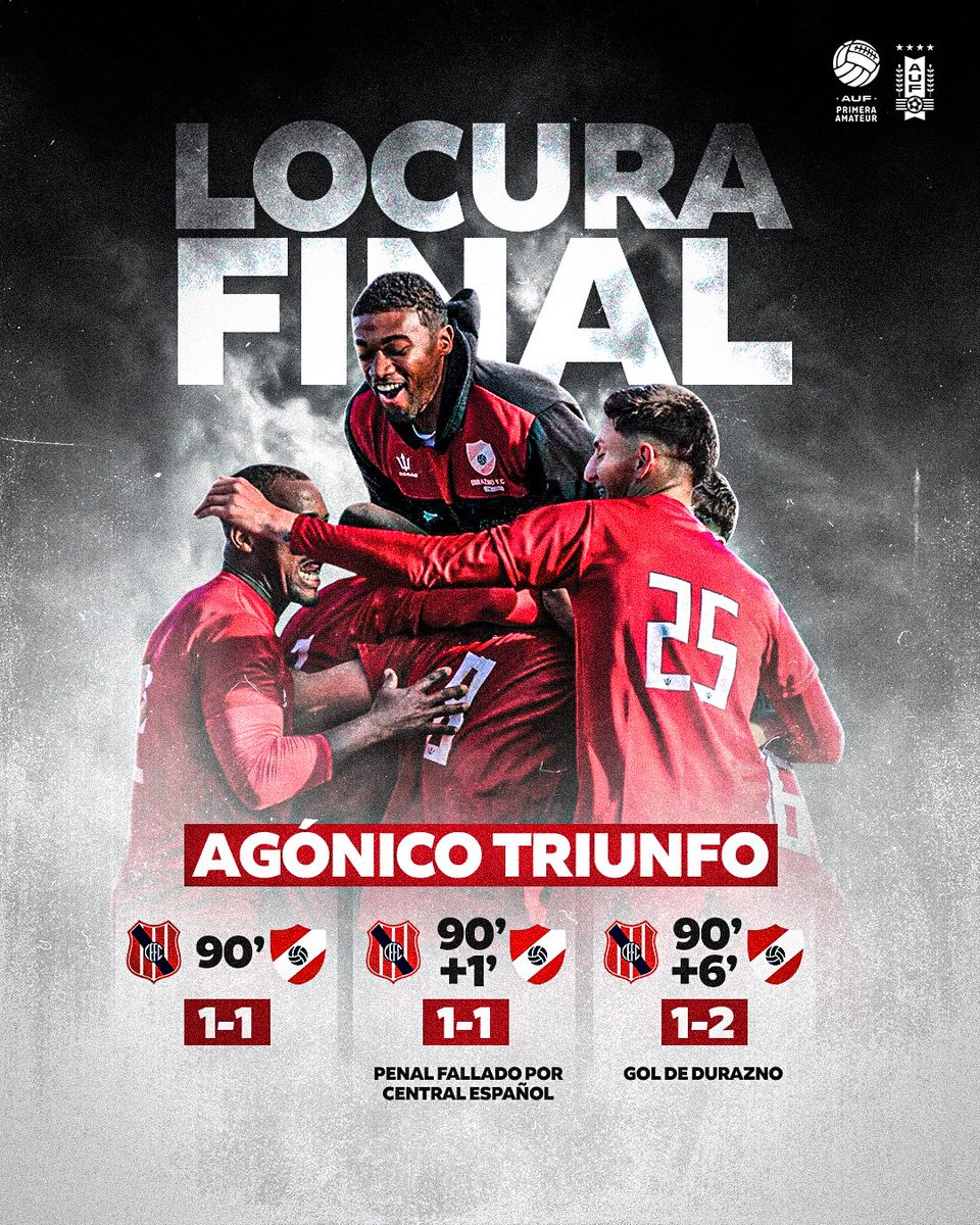 🤯 𝐋𝐎𝐂𝐔𝐑𝐀 𝐝𝐞 𝐅𝐈𝐍𝐀𝐋

🙋🏻‍♂️ <a href="/DuraznoFC_/">Durazno Fútbol Club</a> 

#PrimeraAmateur