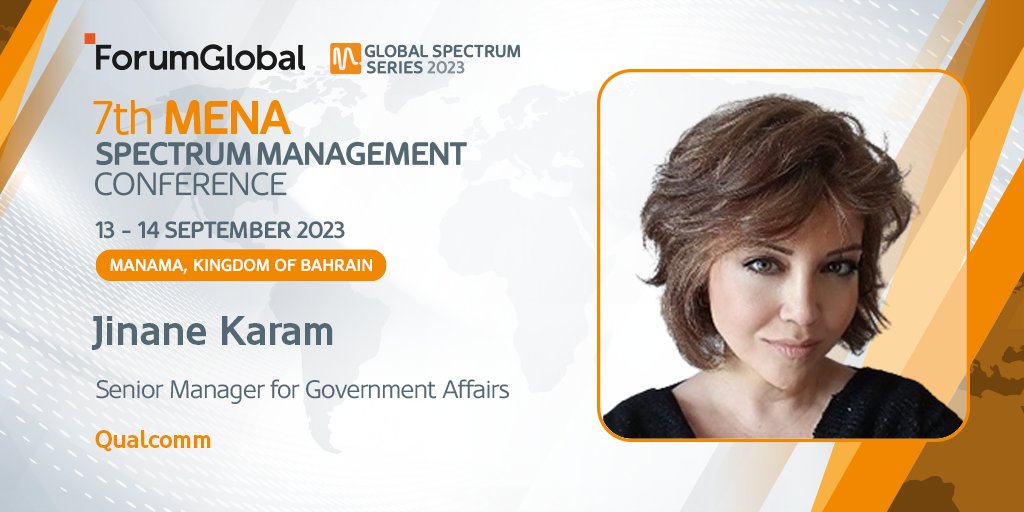 QualcommPolicy's tweet photo. Discover why delivering a spectrum roadmap is key to reach the full potential of 6G connectivity in the MENA region. Join the conversation at @Global_Spectrum’s #MENASpectrum Management Conference on September 14 w/@Qualcomm’s Jinane Karam.

Register here: https://t.co/Zjsk3uig2a https://t.co/fEVzIgOCas