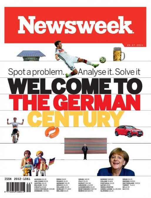titelseiten's tweet image. Wanna feel old?
So titelte die Newsweek 2014: „Spot a problem. Analyse it. Solve it. Welcome to the German Century“