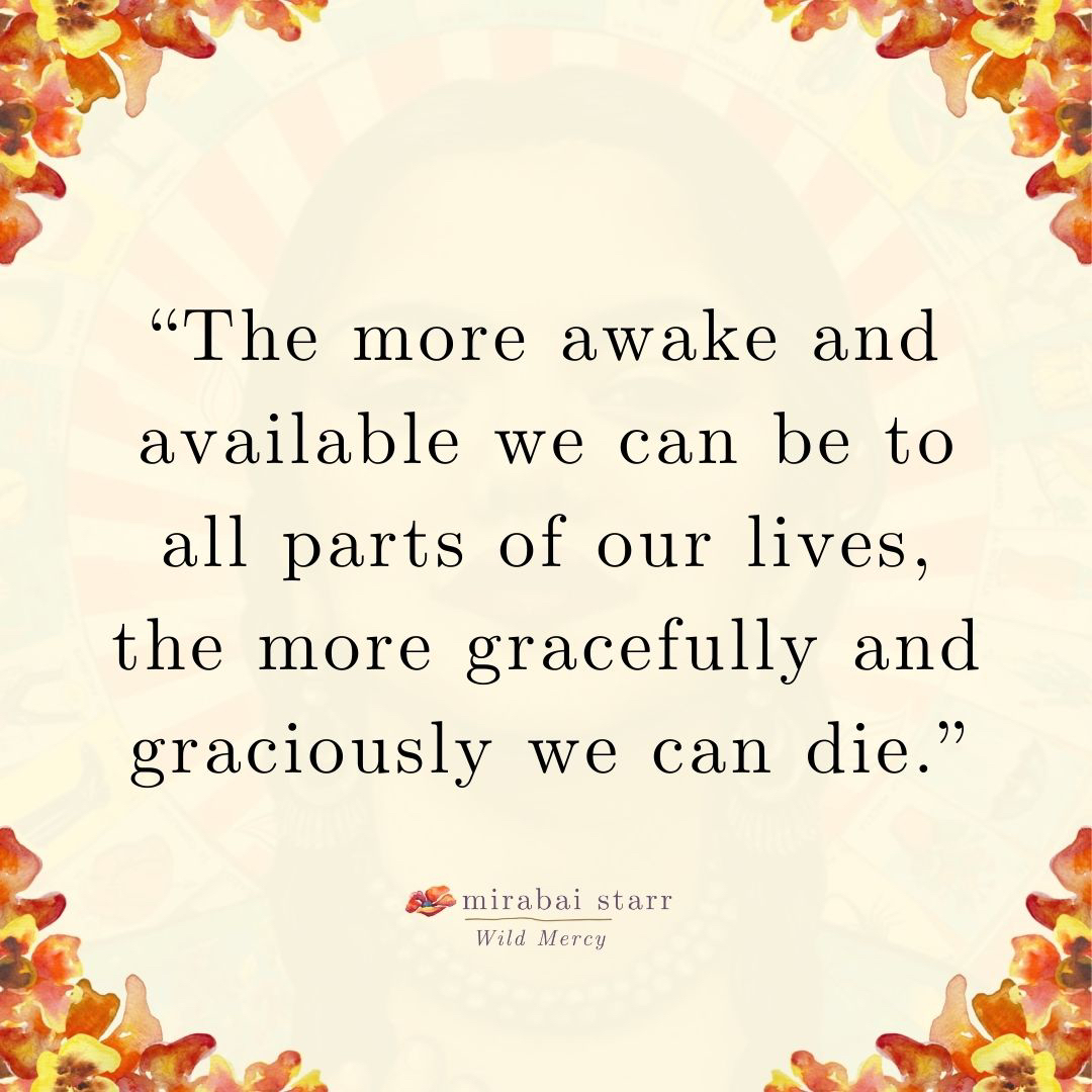 Mirabai Starr (@mirabaistarr) on Twitter photo โThe more awake and available we can be to all parts of our lives, the more gracefully and graciously we can die.โ
๐๐ช๐ญ๐ฅ ๐๐ฆ๐ณ๐ค๐บ by @mirabaistarrโโโโโโโโ
โโโโโโโโ
Watercolor and graphic design by <a href="/willow__brook/">Willow Brook</a> @soul.in โThe more awake and available we can be to all parts of our lives, the more gracefully and graciously we can die.โ
๐๐ช๐ญ๐ฅ ๐๐ฆ๐ณ๐ค๐บ by @mirabaistarrโโโโโโโโ
โโโโโโโโ
Watercolor and graphic design by <a href="/willow__brook/">Willow Brook</a> @soul.in