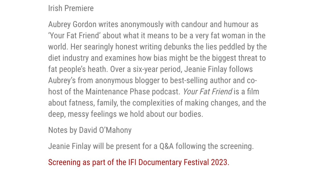 yrfatfriendfilm's tweet image. We&apos;re coming to Ireland! @yrfatfriendfilm will be receiving its Irish premiere at @IFI_Dub on Thursday 28th September, with a Q&amp;amp;A afterwards with its director, @jeaniefinlay. 

👉 More info and tickets: ifi.ie/film/ifi-docum…

#RTESupportingtheArts #IFIDocFest