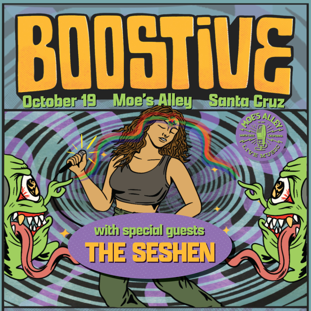 🔥 New Show! 🔥 @boostive_music w/ special guests @theseshen THURS OCT 19 | Moe's Alley Tickets ON SALE NOW at moesalley.com