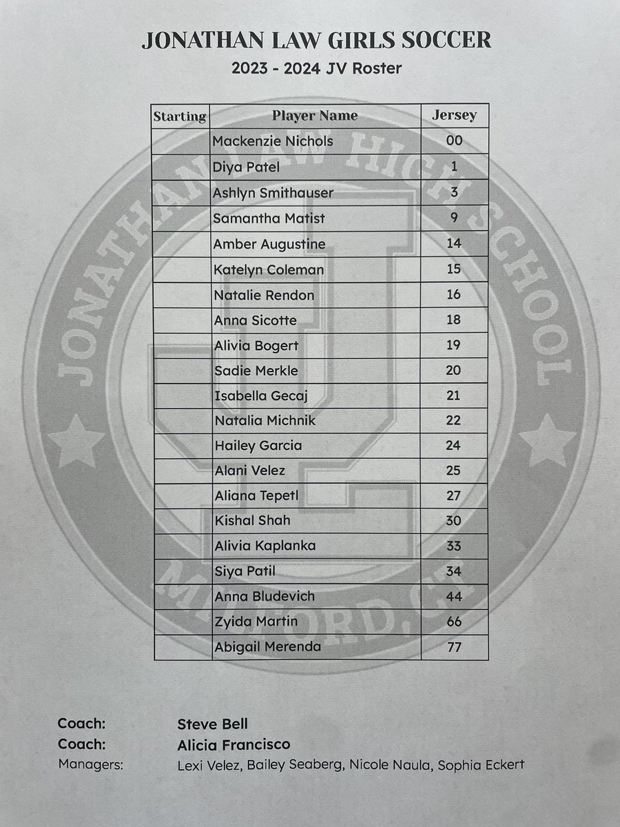 LAW GSOCC TEAM ⚽️💛 2023-2024