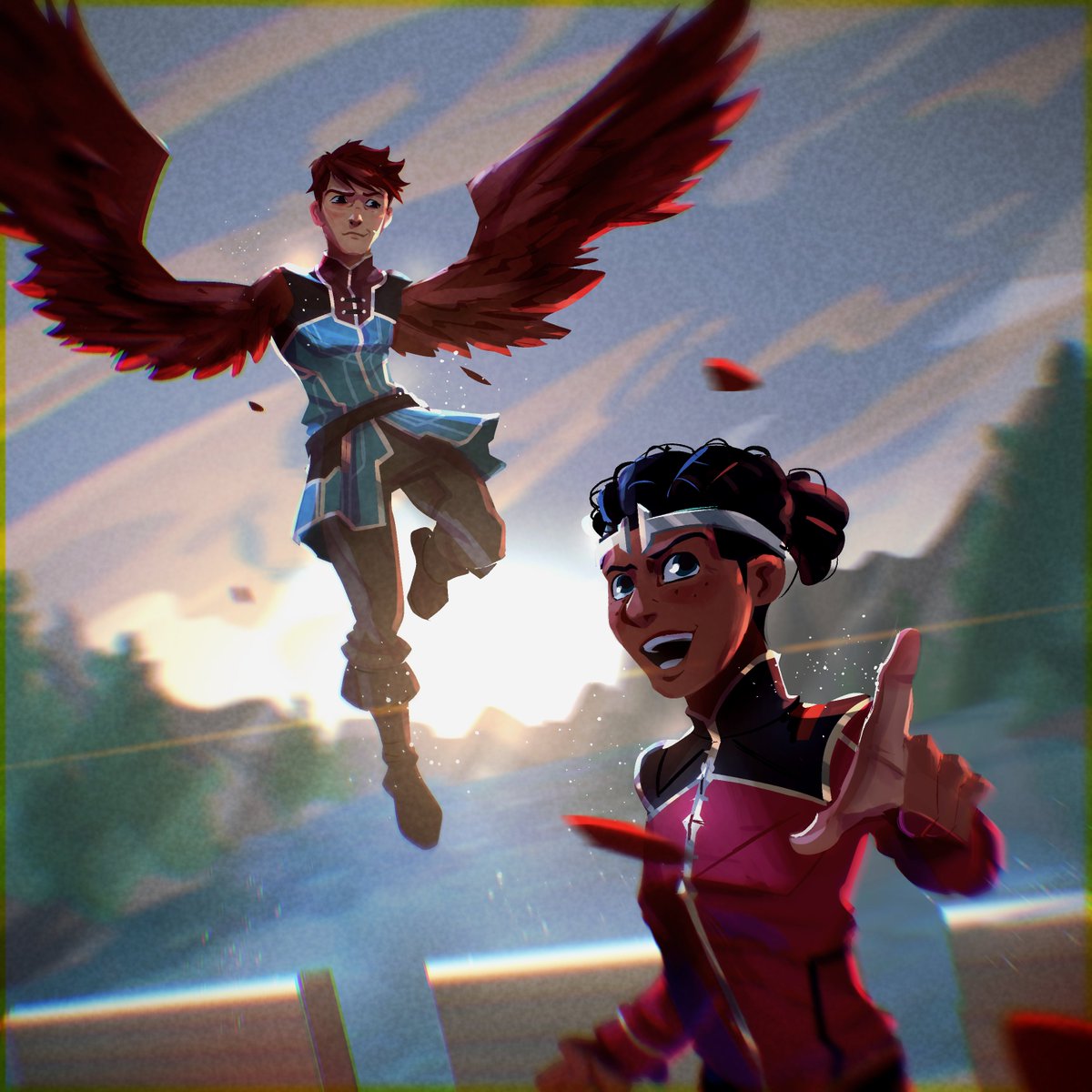 PierreD60303125's tweet image. Two princes ready for another adventure...
It&apos;s been a long time since I last drew Ezran as the focus. Also, those two deserves some time together.
#tdpart #thedragonprince #tdpfanart #TDP