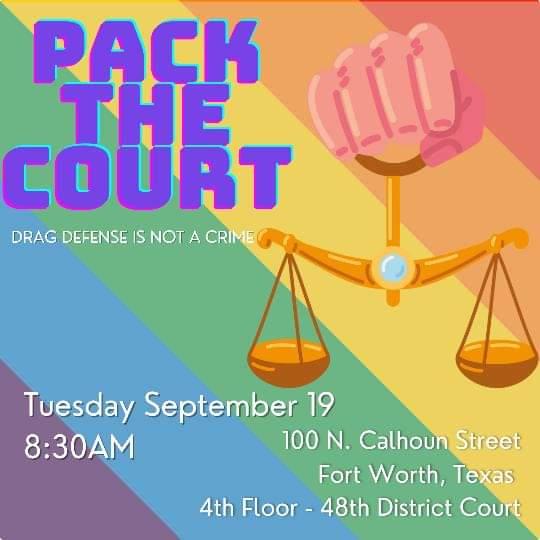 DentonLeft's tweet photo. We have been asked to share this. Drag defense is not a crime. https://t.co/Gf9IY7sJPQ