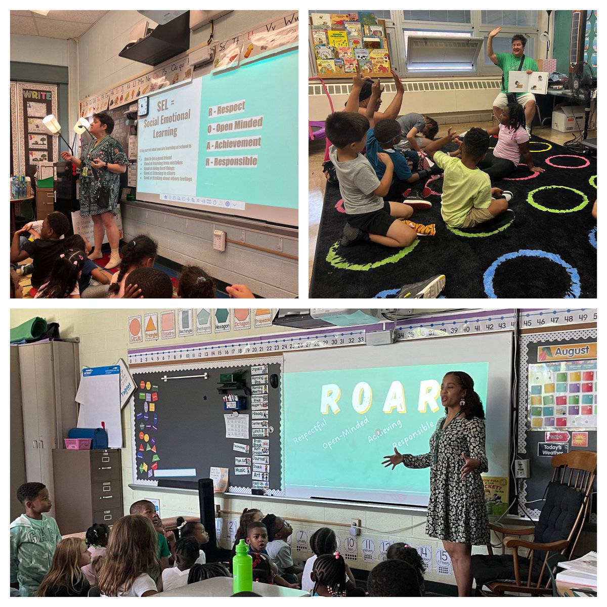BCSDGlendale's tweet photo. Mrs. Lipford and Mrs. School have been busy the past two weeks getting to all homerooms to review the R.O.A.R. expectations and how to build friendships / manage emotions. Thank you for kicking our school year off on a roar-some note! 
  #PBIS #ROAR #socialemotionallearning https://t.co/7P2p4zoiRG