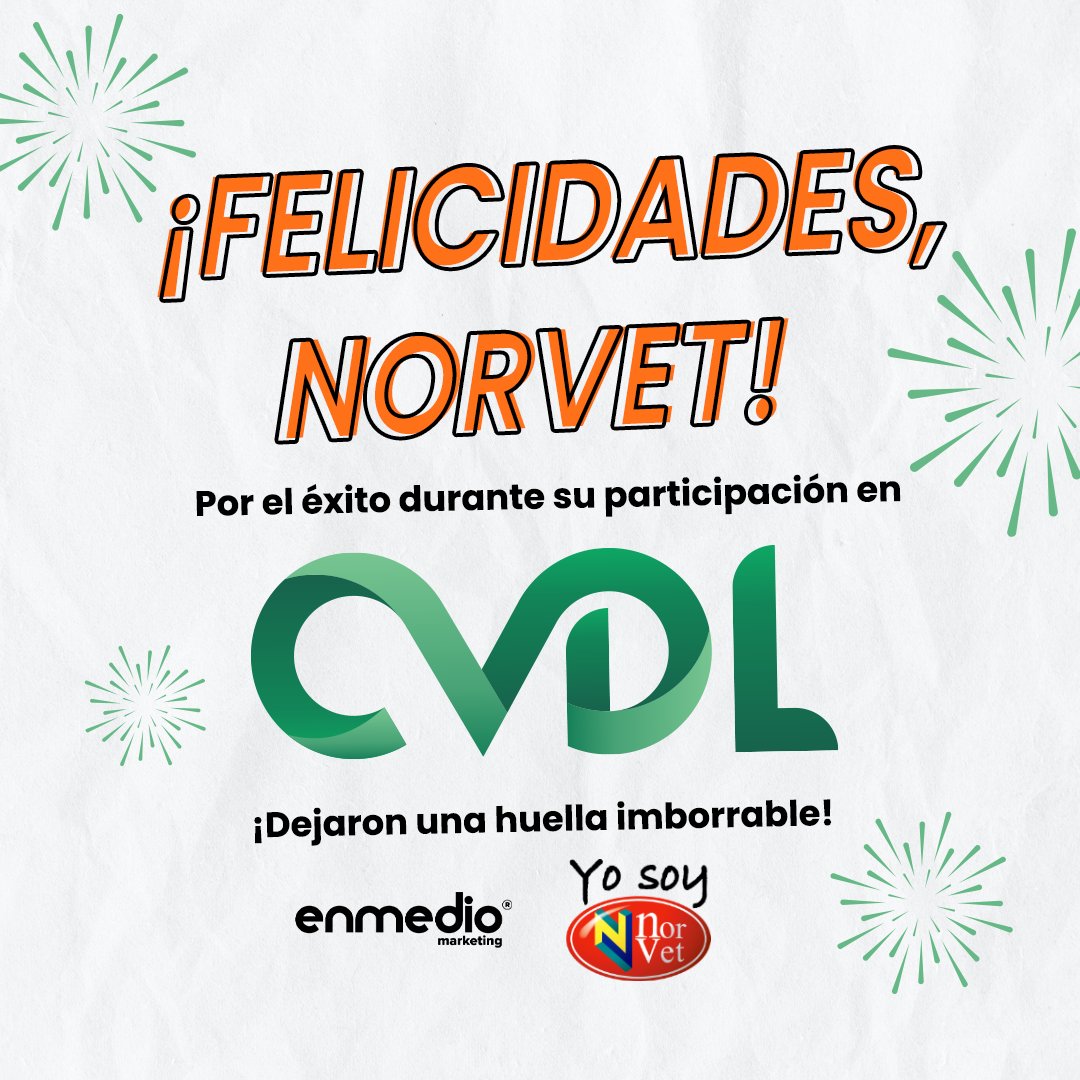 enmediomkt's tweet photo. ¡Enhorabuena a Norvet por su destacada participación en #CVDL2023! Su compromiso y talento son un verdadero ejemplo para todos nosotros en Enmedio Marketing y nos enorgullece ser parte de su éxito. 👏🌟

#EnmedioMarketing #EnmedioDeLaTendencia #MKT #Campaña #AgenciaDigital https://t.co/brnSI7DoKc