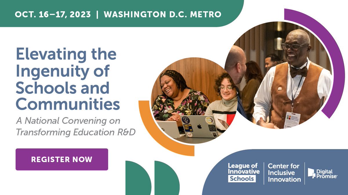 I can’t wait to attend #InclusiveInnovation23 hosted by @DigitalPromise. I look forward to learning and tackling some of education’s grandest challenges with fellow colleagues. Don’t miss your opportunity to join in too: bit.ly/CIIConvening23 #InclusiveInnovation23