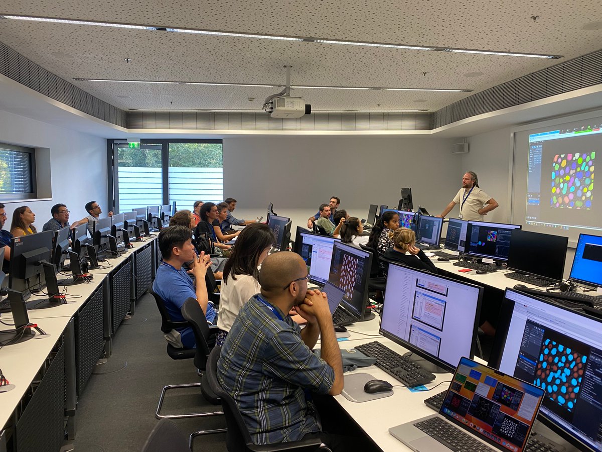 Fun session in advanced blobs at the Advanced Methods in Bioimage Analysis course with <a href="/haesleinhuepf/">Robert Haase</a> today <a href="/EMBOevents/">EMBO Events</a>. Looking forward to more tomorrow. #EMBOBioImage
