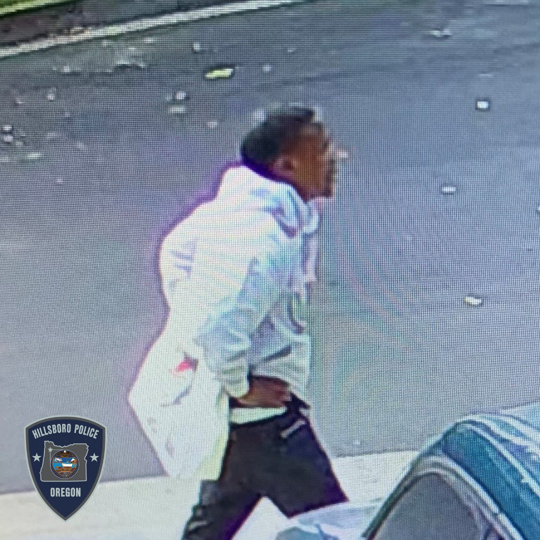 HillsboroPolice's tweet image. Hillsboro Police is asking for the public's assistance in identifying the pictured male. The male was reportedly involved in a burglary near NE Quatama Street and NE 74th Avenue. If you have footage or additional information, please contact non emergency dispatch (503) 629-0111.