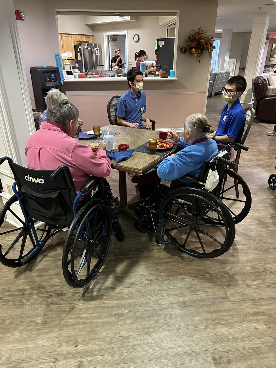 GHS VocEx students enjoyed their first day working off-campus at River Glen Senior Living! Students helped serve lunch and engaged in conversations with the residents.  Smiles were seen all around 😁