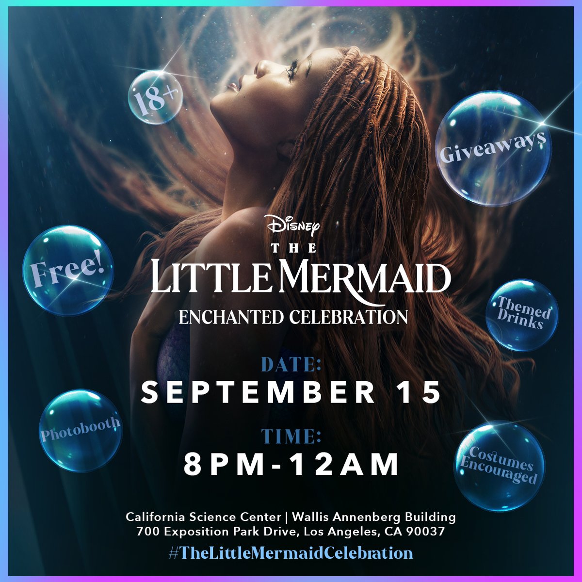 Join us for #TheLittleMermaidCelebration! 🧜‍♀️ Celebrate the film coming to Blu-ray with @beourguest_nyc, giveaways, and more! Reserve your ticket: bit.ly/-the-little-me…