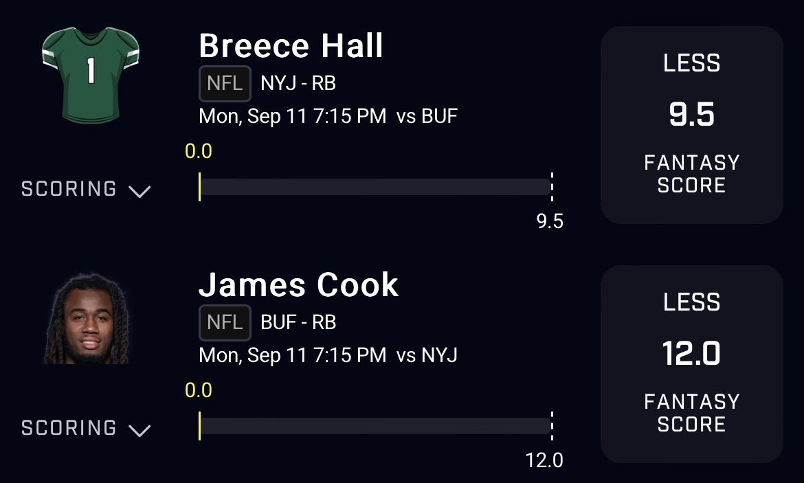 BallgameBets's tweet photo. 🏈#MNF on PrizePicks🏈

Really like the two numbers we are getting here. 

If this slip hits, I’ll give away $50 to someone who likes and retweets! 

Good luck 💰 https://t.co/qRDE4pEnn8