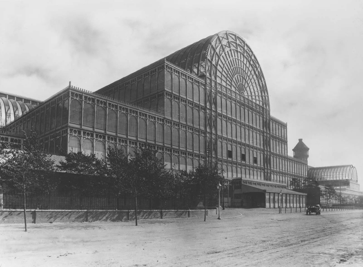 <a href="/Culture_Crit/">W</a> I feel like the advancement in technology of materials and construction, cultural shifts, along with philosophies in what structures are to represent and how to function changed attitudes throughout modern times.  

In 1851, the Crystal Palace was constructed in London for the