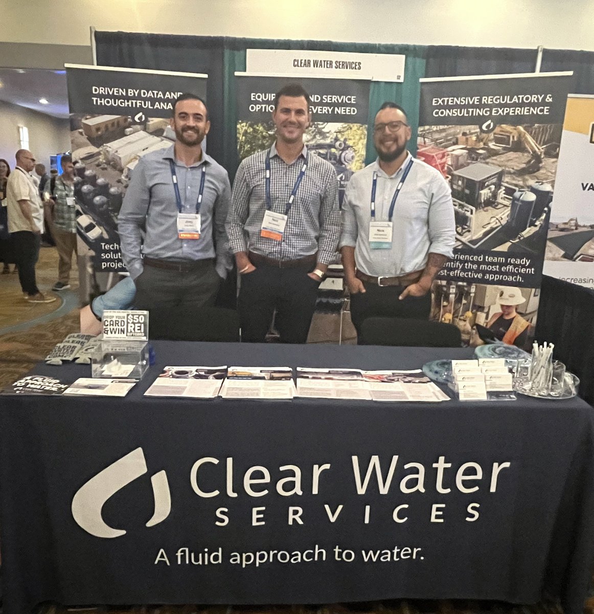 Another day in paradise! We're at #CASQA this week at Paradise Point in San Diego. Come chat with our team about all things stormwater, and grab some fun swag from Nick, Neil, and Joey! 💧 

#conference #stormwater #environment #watertreatment #californiastormwater