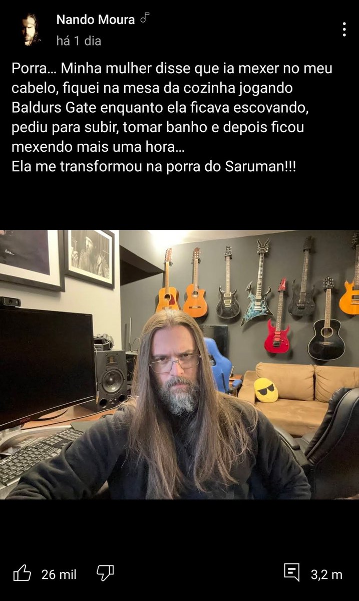 Achei fofo a esposa do Nando
