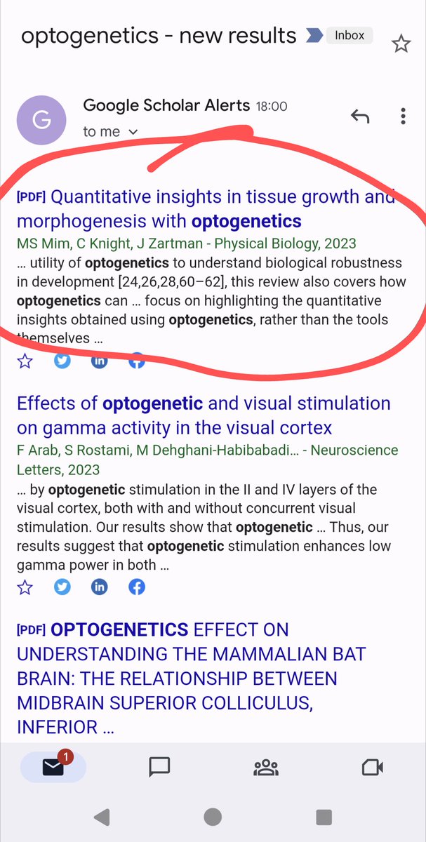 That awesome moment when your own article comes up in your Google Scholar alerts email! 

Read, skim, or better yet- Cite our new review article in Physical Biology: iopscience.iop.org/article/10.108…