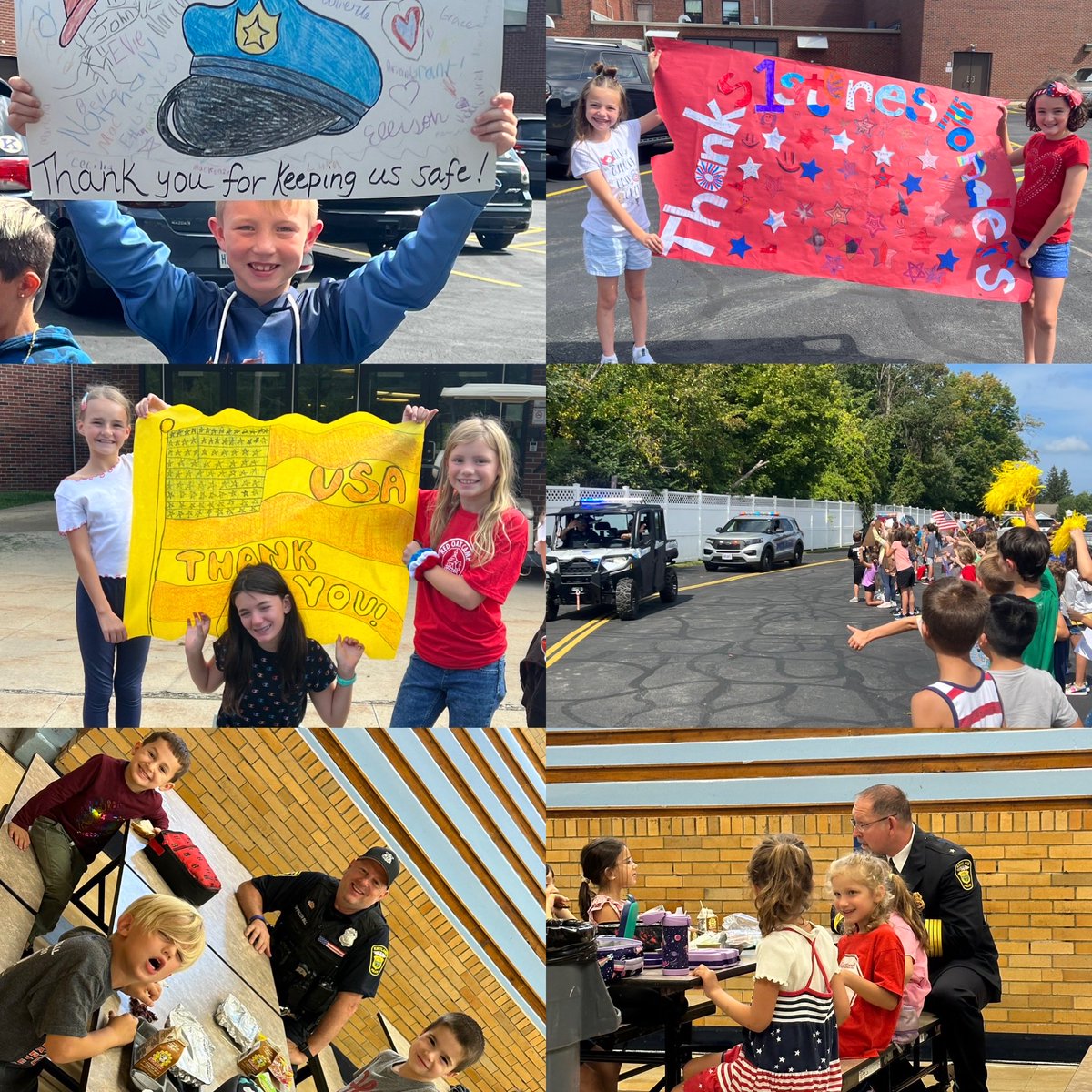 KLSDSupt's tweet photo. I’m very proud of ⁦@mrsnagaj⁩, the staff and students at KES for recognizing our local fire and police departments on 9/11. Thank you to all of our first responders for the endless sacrifices they make on a daily basis! 🇺🇸👮‍♀️ 👨‍🚒 #hornetpride #September11 #neverforget https://t.co/Fef1gqd05w