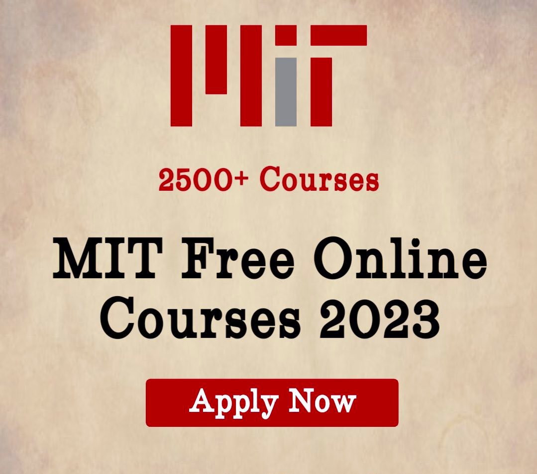 ایم آئی ٹی MIT امریکہ USA کی ٹاپ کلاس University ہے جو Free Online Courses کرارہی ہے  یہ کورسز بالکل فری ہیں گھر بیٹھے کرسکتے ہیں اس کیلئے کوئی داخلہ فیس یا کتابیں نہیں چاہئیں

کورسز کی تفصیلات یہ ہیں 

1. Entrepreneurship
edx.org/learn/entrepre…

2. Software Development