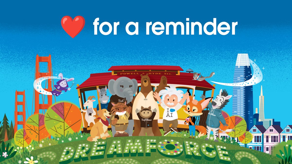 Psst… we're getting the #DF23 party started early. 🎉

💙 this post to get the deets on how you can enter to win the ultimate Dreamforce at-home experience.