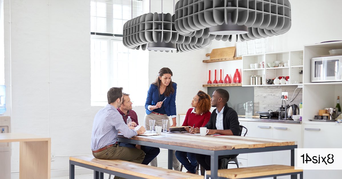 Architects and designers can create captivating environments, encompassing the whole ceiling or focusing on single focal areas for acoustic support. 14six8.com/product/strato… #NoiseControl #Ceiling #OfficeDesign #Interiors #InteriorDesigner #InteriorDesign #CeilingAcoustics
