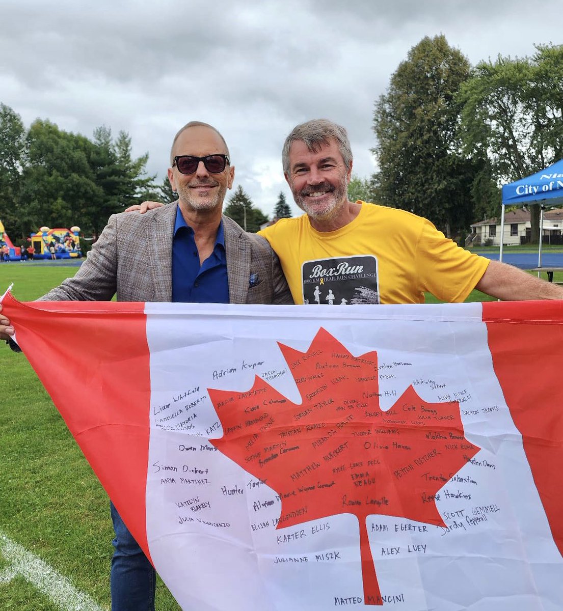 jimdiodati's tweet photo. This past weekend was certainly full of fundraising! Congrats to Councillors
Mike Strange & Victor Pietrangelo who culminated their epic 30 day 1,000 km #BoxRun journey at Oakes Park in @NiagaraFalls this past Saturday.
The 12th annual @HeatersHeroes event to celebrate & support local children facing life-threatening or life-altering health conditions was also a great success! All proceeds are donated to children’s families and to local children’s charity partners to fulfil a wish for a child and help families purchase medical necessities. It's always so awesome to witness our great community's support and many thanks to all who came out & donated!