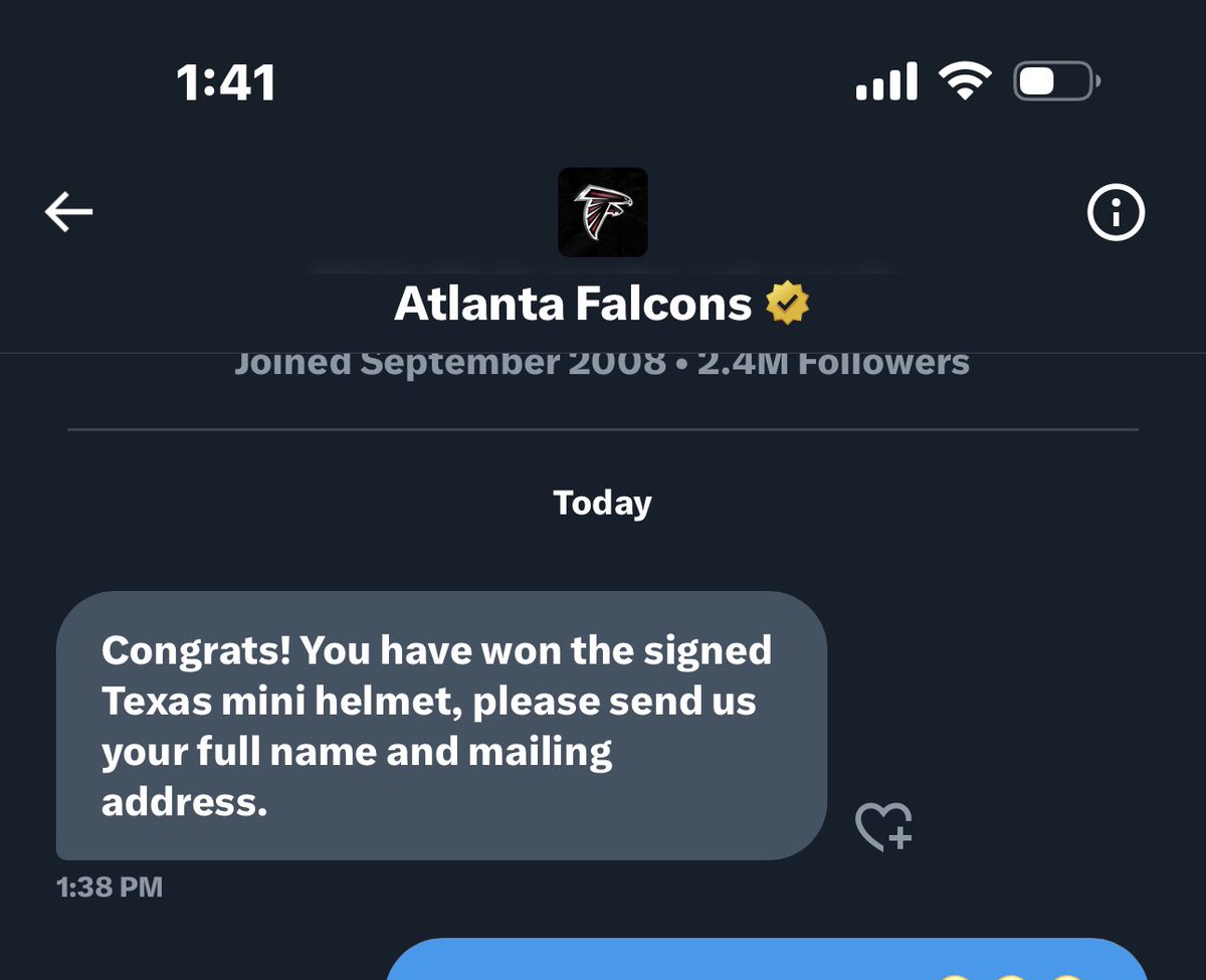 RubenRod24's tweet photo. As a longhorns and Falcons fan, this dub hits even more. Excited to add this to the collection.
The energy was different yesterday!
Thank you @AtlantaFalcons!!! #Followbacktoo 😘 https://t.co/9N717wS1pZ