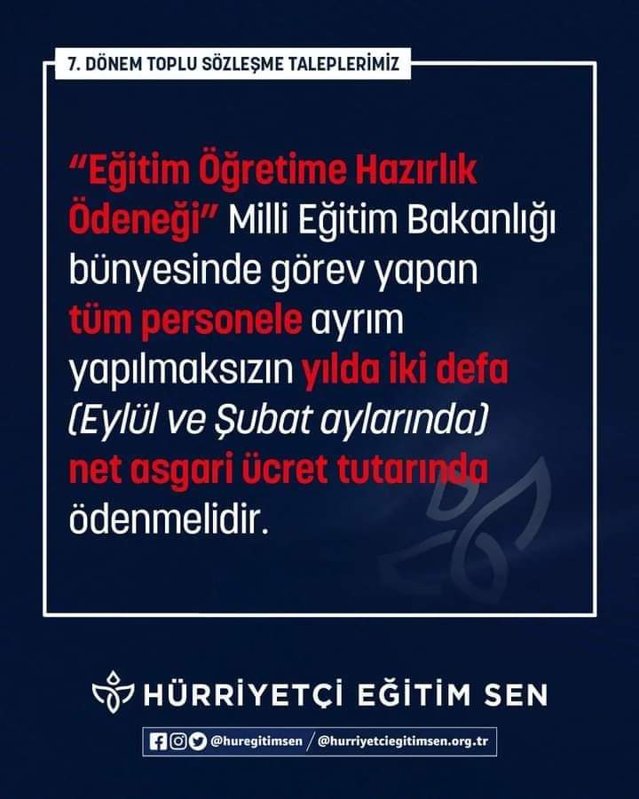 📌 Eğitim Öğretime Hazırlık Ödeneği <a href="/tcmeb/">Millî Eğitim Bakanlığı</a> bünyesinde görev yapan tüm personele ayrım yapılmaksızın yılda iki defa ( Eylül ve Şubat aylarında) net asgari ücret tutarında ödenmelidir.