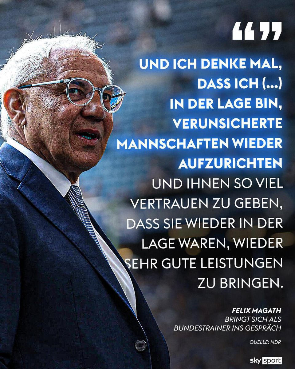 Jetzt bringt sich Magath ins Gespräch! 👀🇩🇪

#SkySport #Magath #DFB