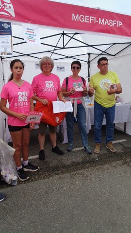MASFIP's tweet photo. La course Odysséa a eu lieu à BREST le 10 septembre. L’équipe mixte Mgefi et @MASFIP s’est classée 15e pour la bonne cause. #OctobreRose https://t.co/sPnRZ2TjcK