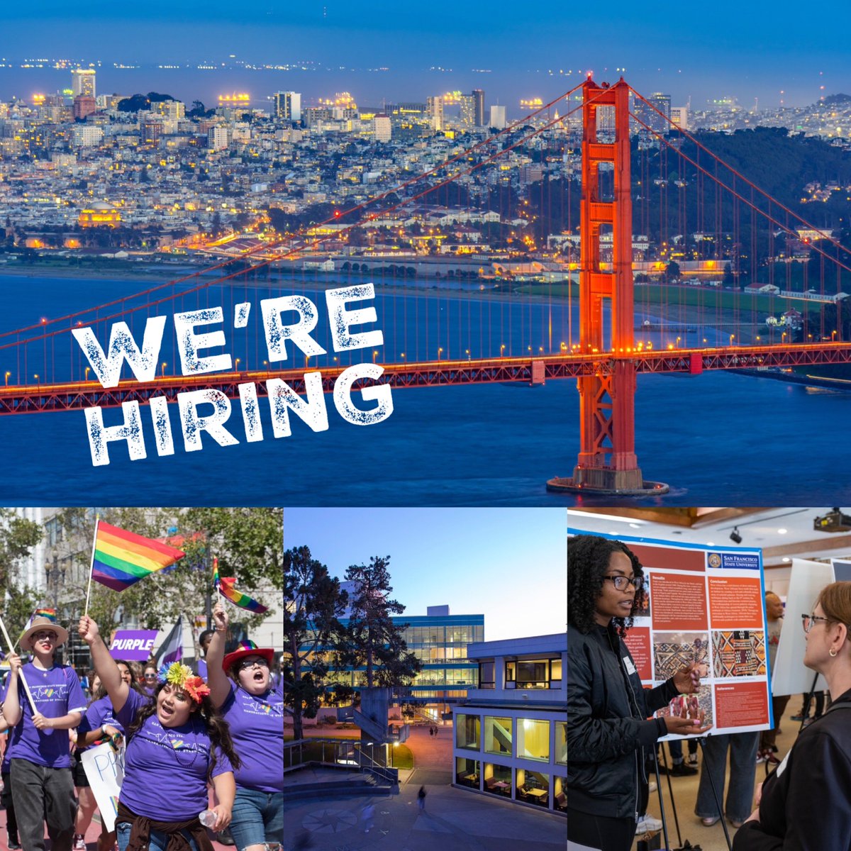 SFSUCounseling's tweet photo. We’re hiring an Assistant Professor in our School Counseling specialization, come join us - https://t.co/6xXc9tgXTF #AcademicTwitter #counseling https://t.co/goJFojZzUM