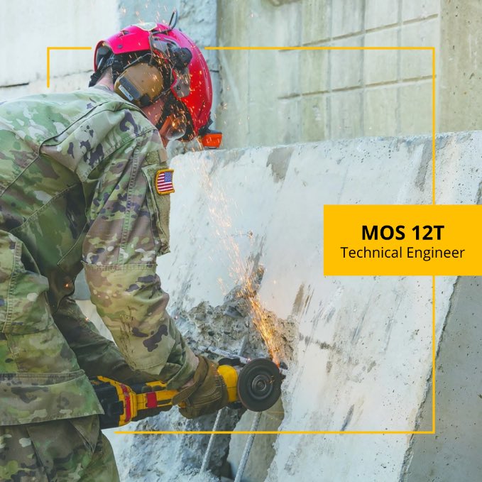 Build our Army as a Technical Engineer. As a 12T, you’ll supervise and execute construction site development with technical investigation, surveys, drafts, and construction plans. And you’ll use software to draw topographic maps to prepare detailed construction plans. #MOSMonday