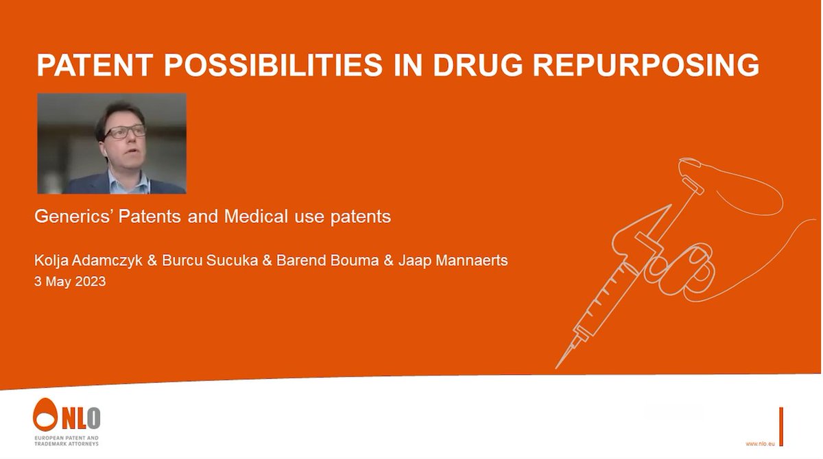 Interested in #DrugRepurposing & its potential for #MarketAccess in Europe? Listen to Kolja Adamczyk (NLO | European #patent and #trademark attorneys) to learn about opportunities in this field.
@REPO4EU @HorizonEU @hhhwschmidt @hmpharmacon @LangeLiesbeth

youtu.be/ujPSNyKK7Xg?si…