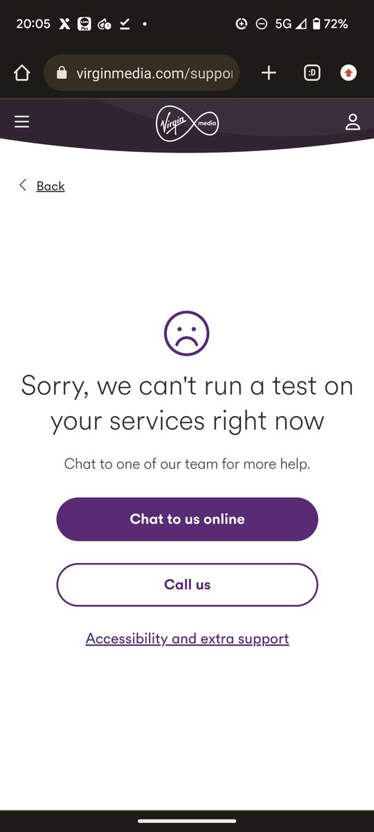 abigailchantal's tweet photo. @virginmedia Hi, yes. It's a mix of that and then occasionally I get "Looks like there's still an issue with your connection." despite it saying upfront that there are "no known issues in the area." Slightly mixed messages and we've been having issues for a week or so now. https://t.co/yVUpxEpQWE