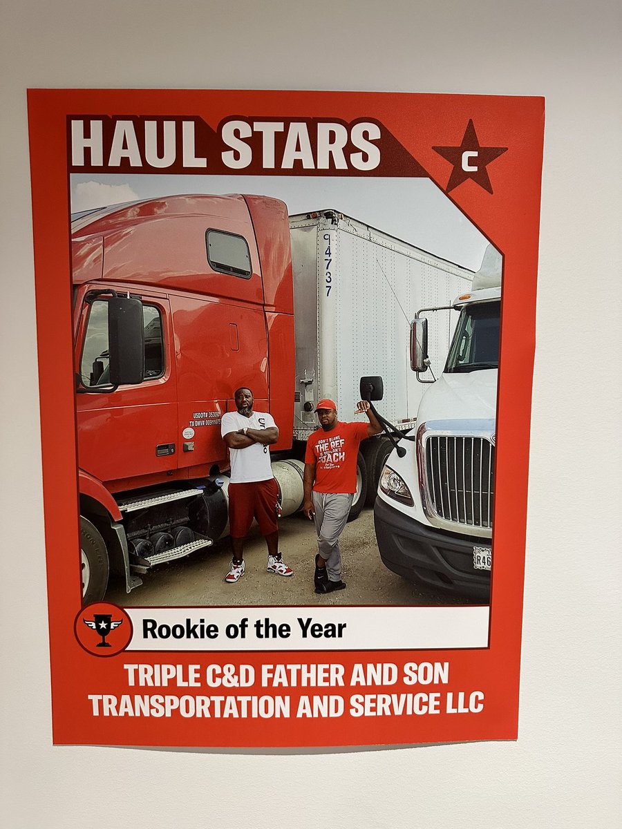 I love national truck driver appreciation week #NTDAW and especially our @convoyteam haul stars program (and haul stars card packs). Posters in Convoy office today…