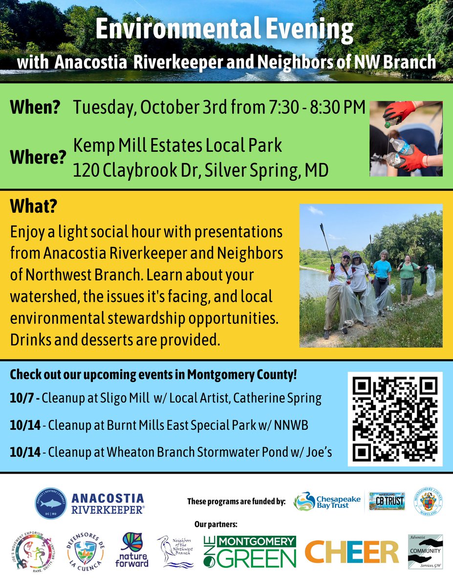 Mark your calendars! #northwestbranch #watershed #community <a href="/AnacostiaRrkper/">Anacostia Riverkeeper</a>