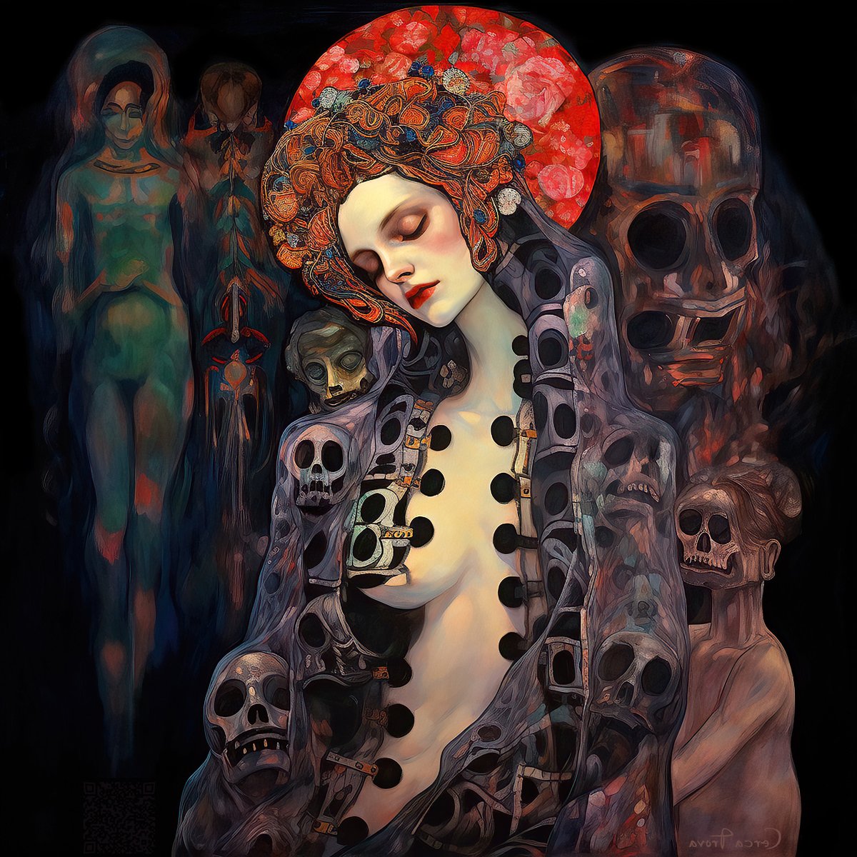 barabeke's tweet image. Art for free! 🎁
A special edition of &quot;Eros &amp;amp; Thanatos&quot;, an #AIart series which I will soon be launching on @0xCampfire.
Just minted it on @zero________one in an edition of 20, find me there as Barabeke. Link below.
#AVAXart #zeroone