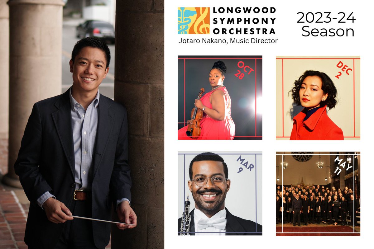 Longwood Symphony is proud to announce our 2023-24 season under the baton of our new Music Director, Jotaro Nakano! longwoodsymphony.org/news/2023-24-s…

This season's concerts at Jordan Hall will benefit <a href="/ProjectSTEP/">Project STEP</a>, <a href="/ShelterMusicBos/">ShelterMusicBoston</a>, White Institute for Healthcare Equity, and <a href="/YWCACambMA/">YWCA Cambridge, MA</a>