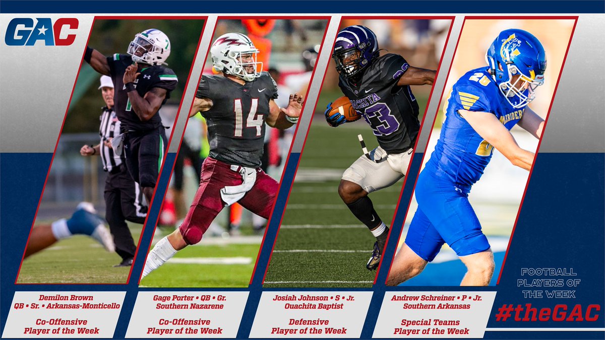 #theGAC FOOTBALL PLAYERS OF THE WEEK (WEEK TWO) - greatamericanconference.com/news/2023/9/11…