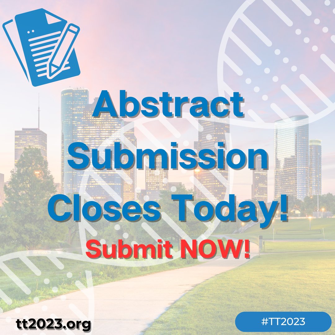 We extended the deadline!
You can still get your abstract in today!
inconference.eventsair.com/tt2023/tt2023-…