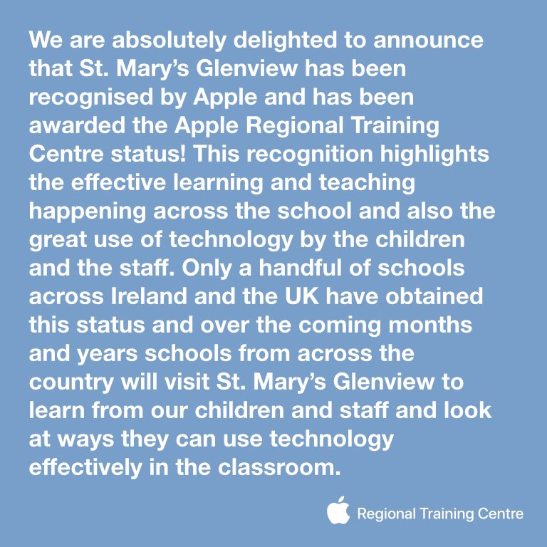 A great opportunity for our children and staff to share their fantastic ideas with schools from all across the country! #AppleRTC