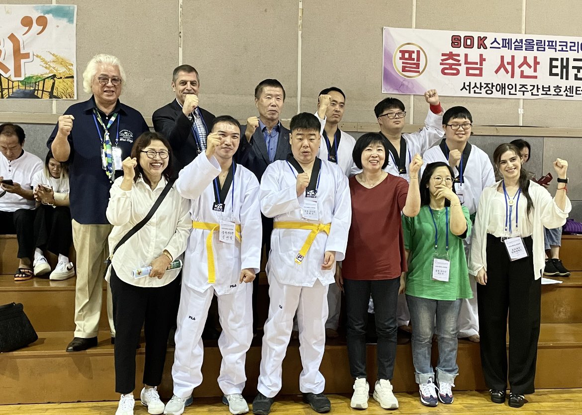 Samer_Kamal's tweet photo. Attending with great pleasure the 1st Korea Special Olympics Taekwondo Championship https://t.co/L76fUumQwH