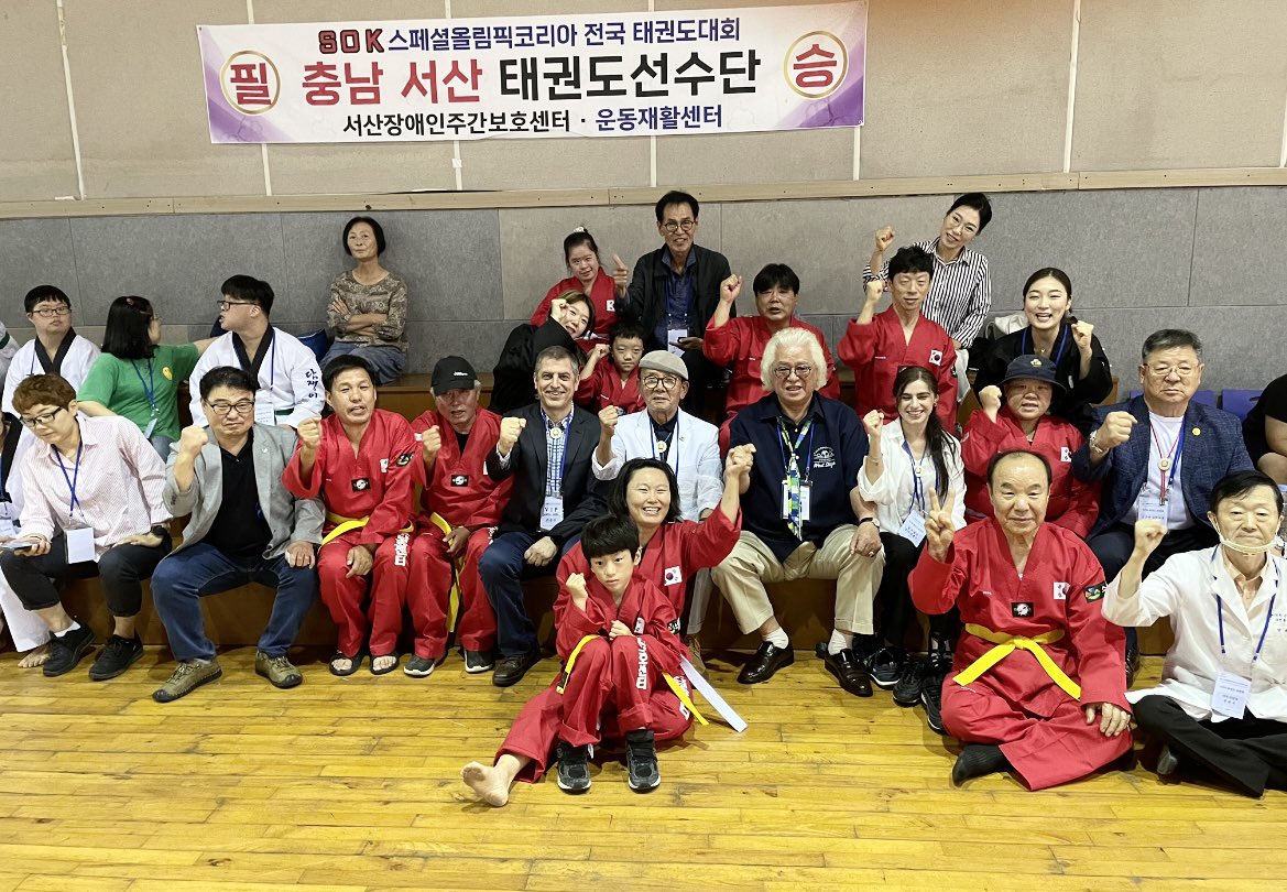 Samer_Kamal's tweet photo. Attending with great pleasure the 1st Korea Special Olympics Taekwondo Championship https://t.co/L76fUumQwH