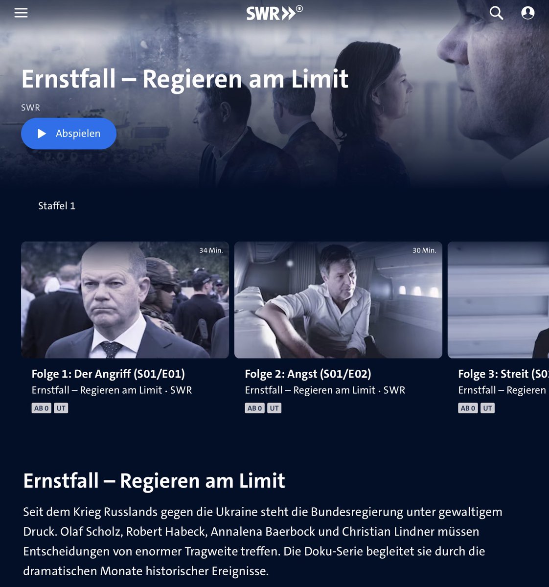 Falls sich wer für eine wirklich sehenswerte politische Dokumentation interessiert: ardmediathek.de/serie/ernstfal…