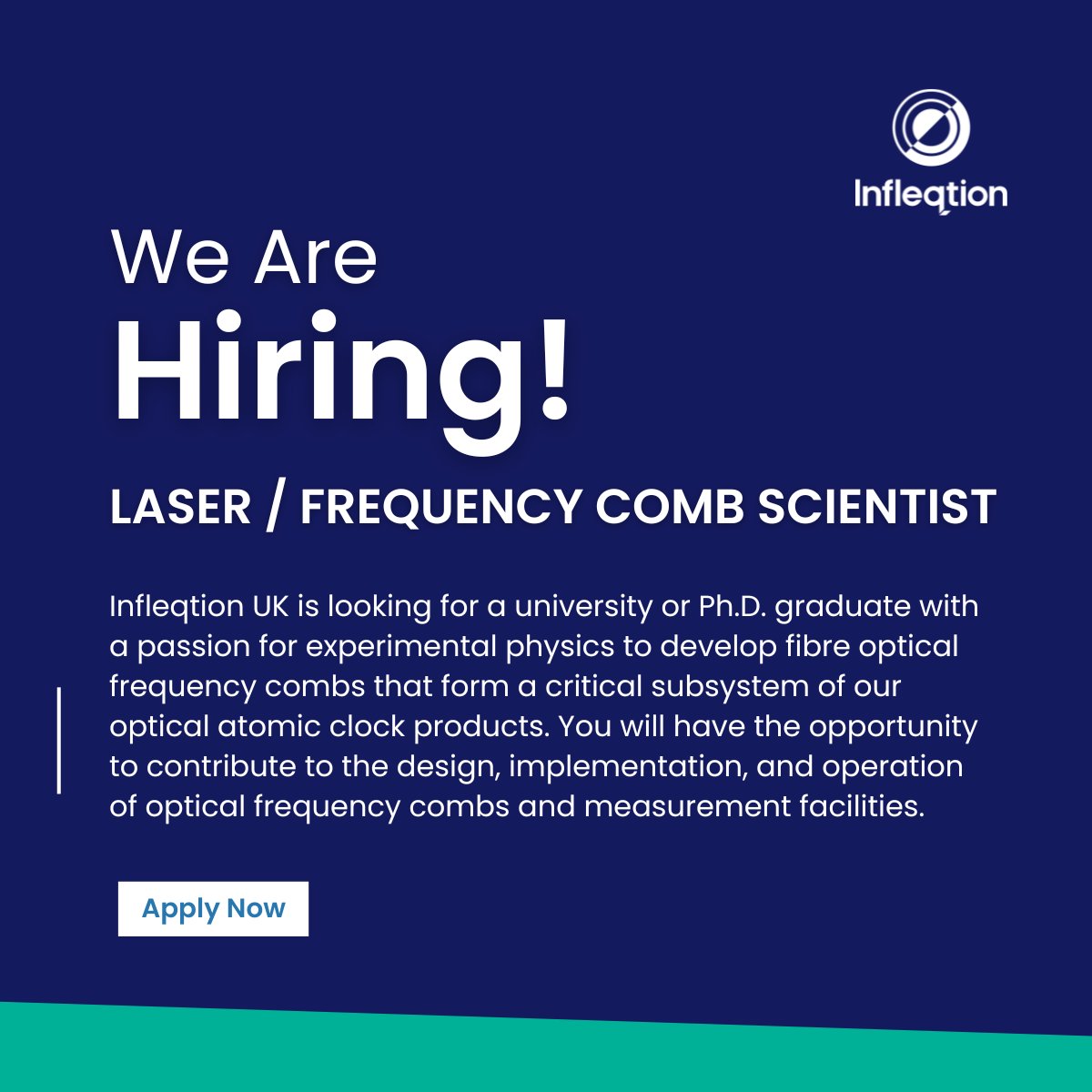 We are looking for a Laser or Frequency Comb Scientist to join our team in Oxford: lnkd.in/gVppA5RP
#QuantumTechnology #QuantumScience #JobOpportunity #PhysicsJobs #OxfordJobs #JoinOurTeam #Infleqtion #LaserScience #QuantumCareers