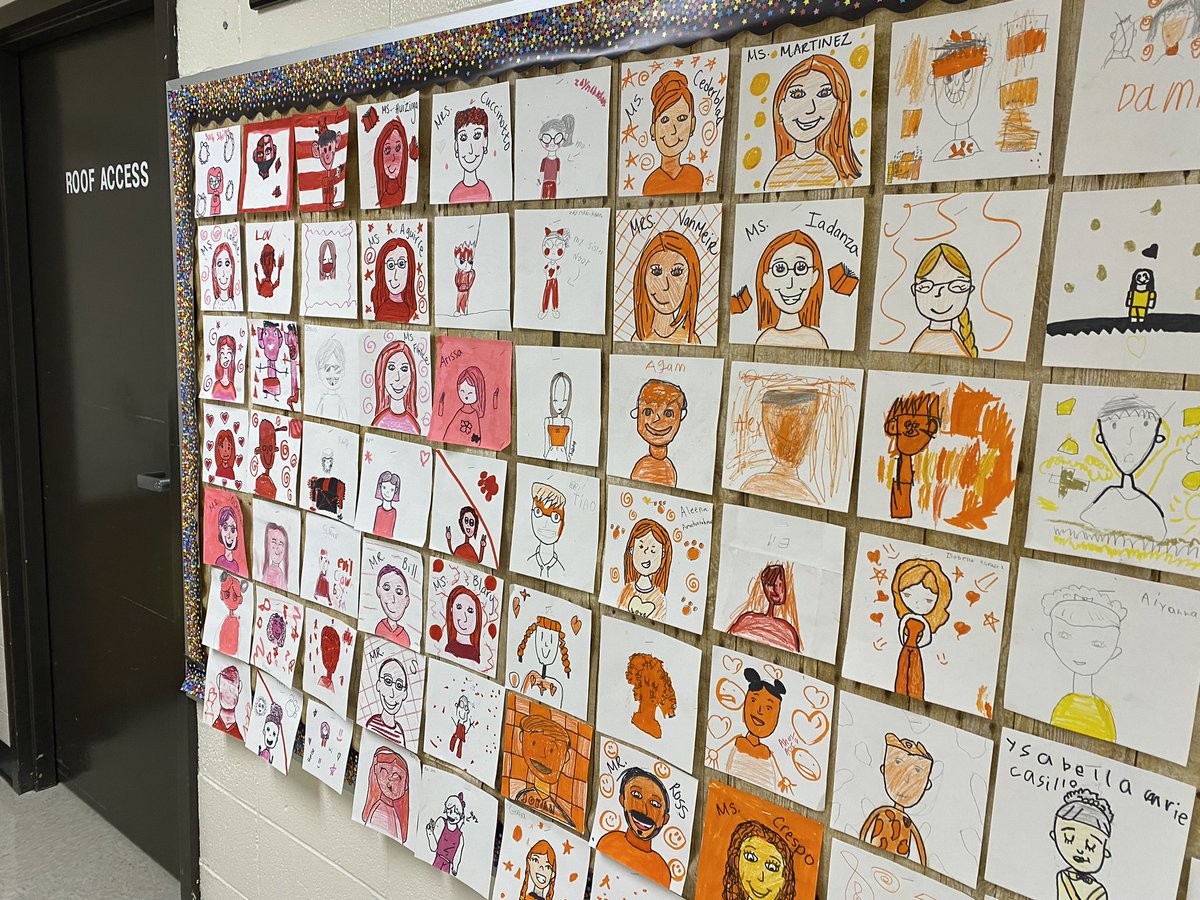 Students <a href="/D45YorkCenter/">York Center School</a> all started the year by drawing a mini monochromatic portrait.  I made portraits of all the teachers at York Center too 😀  Great first project YC artists!